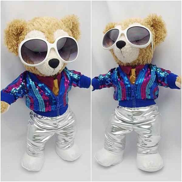 画像2: 【予約受付中】 ダッフィー 衣装 Sサイズ (身長43cm) 70年代 ディスコ コスチューム 服 N a37 (2)