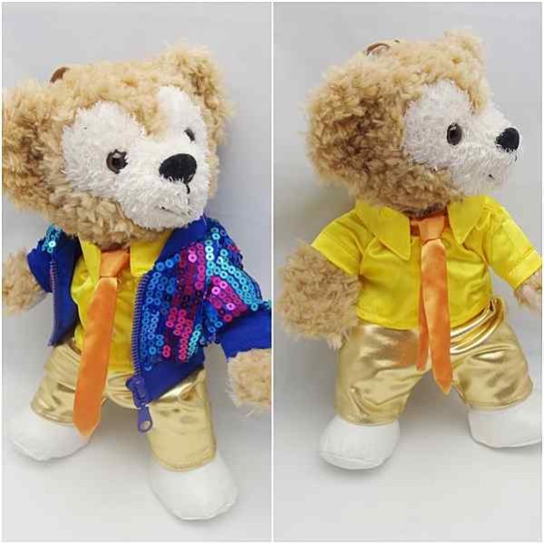 画像2: 【予約受付中】 ダッフィー＆ジェラトーニ 衣装 ポーチサイズ (身長28cm) コスチューム 服  70年代 ディスコ  A (2)