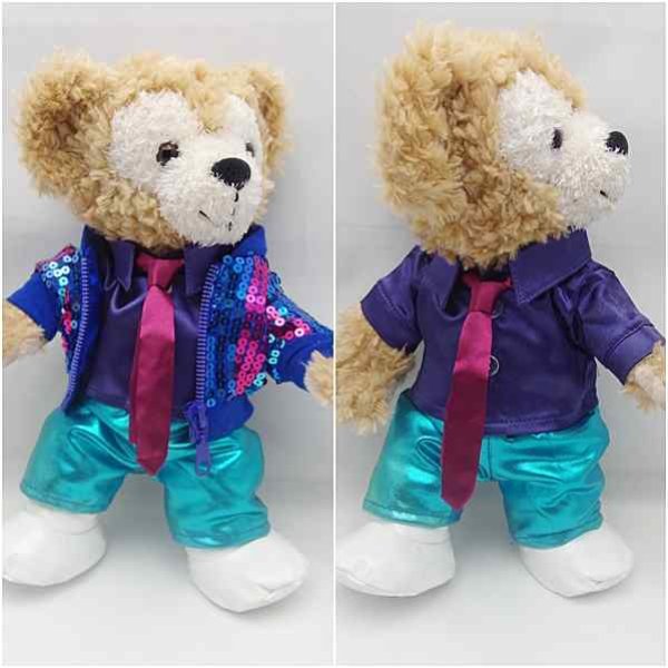 画像2: 【予約受付中】 ダッフィー＆ジェラトーニ 衣装 ポーチサイズ (身長28cm) コスチューム 服  70年代 ディスコ  O (2)