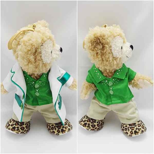 画像2: 【予約受付中】 ダッフィー＆ジェラトーニ 衣装 ポーチサイズ (身長28cm) コスチューム 服 2012 白衣 緑 a61 (2)