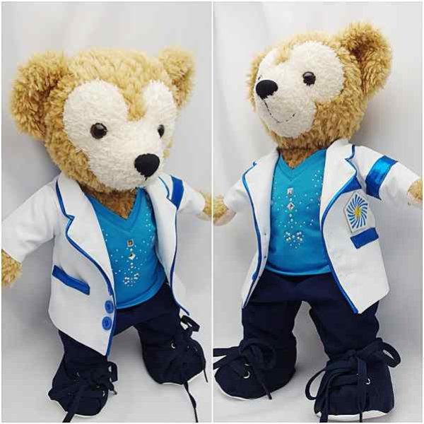 画像2: 【予約受付中】 ダッフィー 衣装 Sサイズ (身長43cm) コスチューム 服 2012 白衣 青 a69 (2)