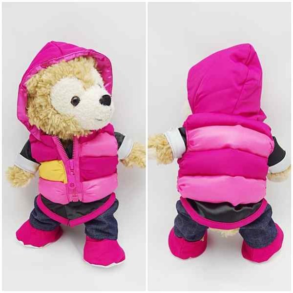 画像3: 【予約受付中】 ダッフィー＆ジェラトーニ 衣装 ポーチサイズ (身長28cm) ワイハジャケット コスチューム 服 ピンク N a92 (3)