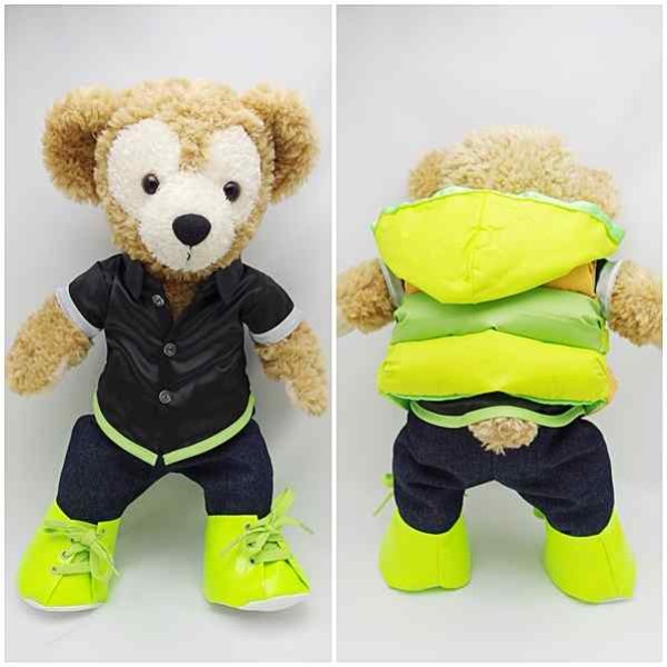 画像3: 【予約受付中】 ダッフィー 衣装 Sサイズ (身長43cm)  ワイハジャケット コスチューム 服 緑 M a95 (3)