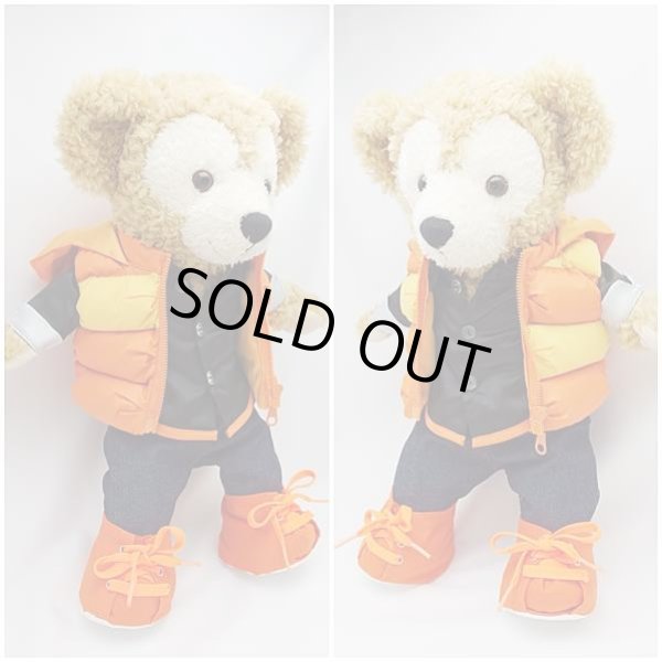 画像2: 【予約受付中】 ダッフィー 衣装 Sサイズ (身長43cm)  ワイハジャケット コスチューム 服 オレンジ O a99 (2)