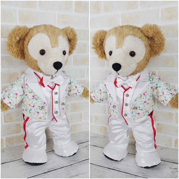 画像2: 【予約受付中】 ダッフィー 衣装 Sサイズ (身長43cm) コスチューム 服 b61 赤担当 (2)