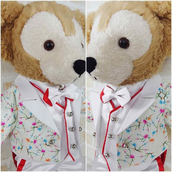画像3: 【予約受付中】 ダッフィー 衣装 Sサイズ (身長43cm) コスチューム 服 b61 赤担当 (3)