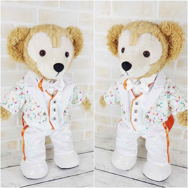 画像2: 【予約受付中】 ダッフィー 衣装 Sサイズ (身長43cm) コスチューム 服 b63 オレンジ担当  (2)