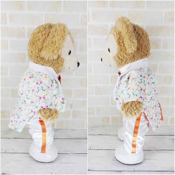 画像3: 【予約受付中】 ダッフィー 衣装 Sサイズ (身長43cm) コスチューム 服 b63 オレンジ担当  (3)
