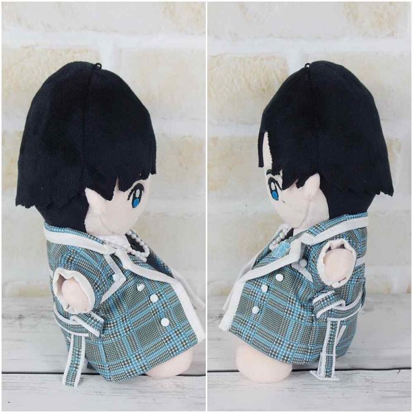 画像3: 【予約受付中】 Hey15thぬいぐるみ サイズ コスチューム 服 千鳥柄 衣装 水色担当 hdn713 (3)
