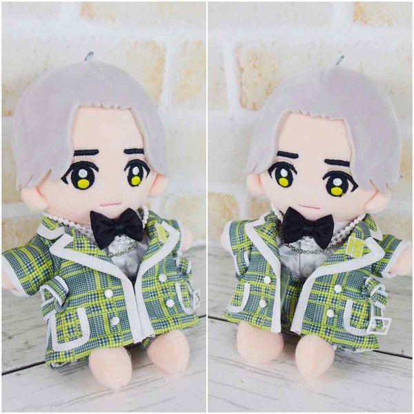 画像2: 【予約受付中】Hey15thぬいぐるみ サイズ コスチューム 服 千鳥柄 衣装 黄色担当 hdn718 (2)