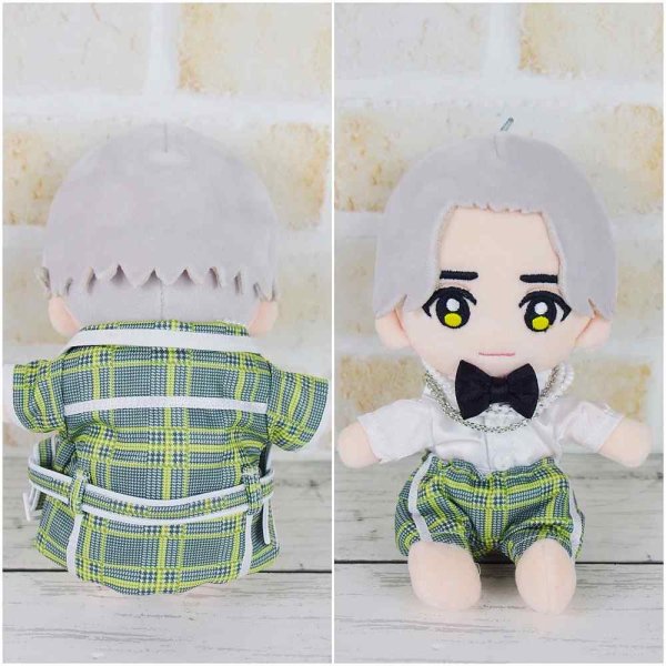 画像3: 【予約受付中】Hey15thぬいぐるみ サイズ コスチューム 服 千鳥柄 衣装 黄色担当 hdn718 (3)