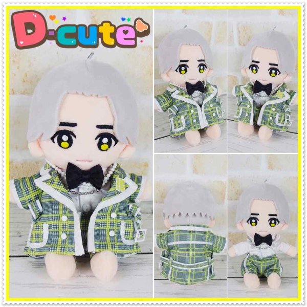 画像4: 【予約受付中】Hey15thぬいぐるみ サイズ コスチューム 服 千鳥柄 衣装 黄色担当 hdn718 (4)
