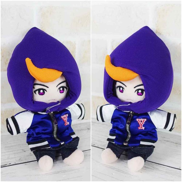 画像2: 【予約受付中】Hey15thぬいぐるみ サイズ コスチューム 服 い ロボット 衣装 紫色担当 hdn720 (2)