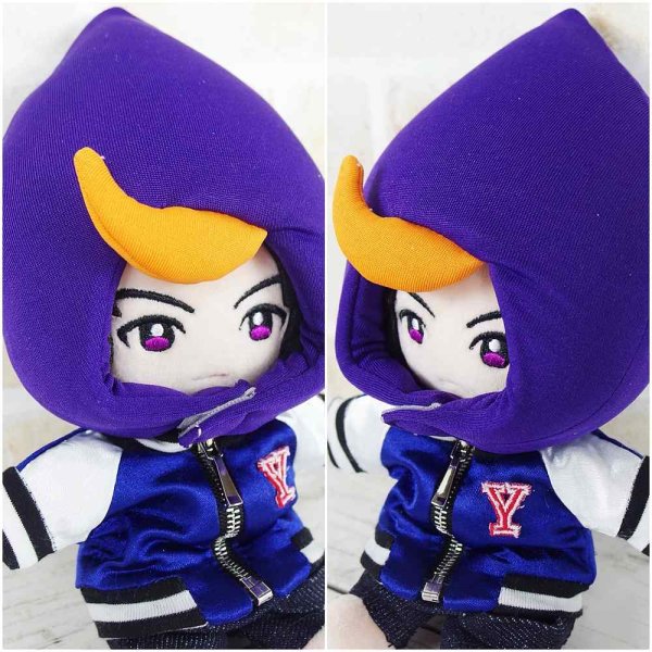 画像3: 【予約受付中】Hey15thぬいぐるみ サイズ コスチューム 服 い ロボット 衣装 紫色担当 hdn720 (3)