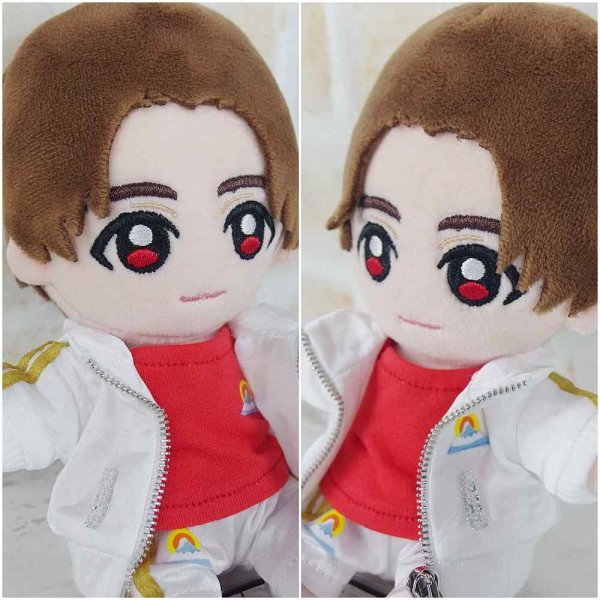 画像3: 【予約受付中】 Hey15thぬいぐるみ サイズ コスチューム 服 いただき 白ジャージ 衣装 赤担当 hdn741 (3)