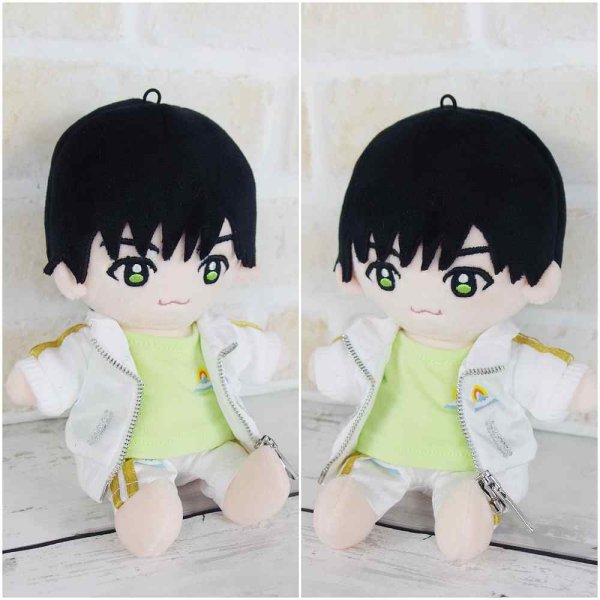 画像2: Hey15thぬいぐるみ サイズ コスチューム 服 いただき 白ジャージ 衣装 黄緑担当 hdn749 (2)