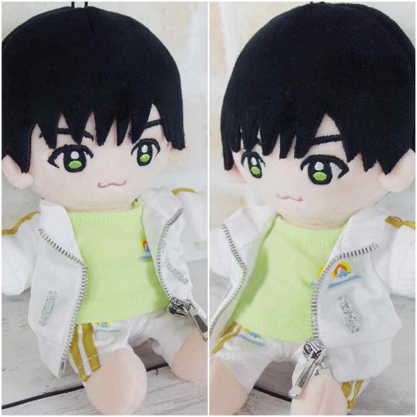 画像3: Hey15thぬいぐるみ サイズ コスチューム 服 いただき 白ジャージ 衣装 黄緑担当 hdn749 (3)
