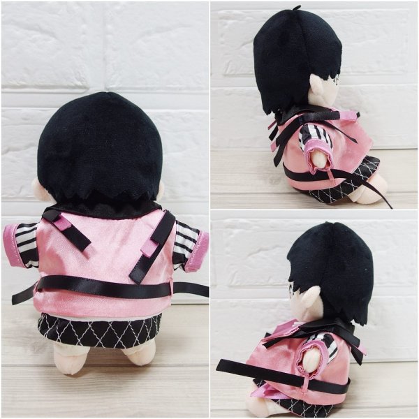 画像3: 【予約受付中】 Hey15thぬいぐるみ サイズ コスチューム 服 縦じまメンカラ 衣装 ピンク担当 hdn762 (3)