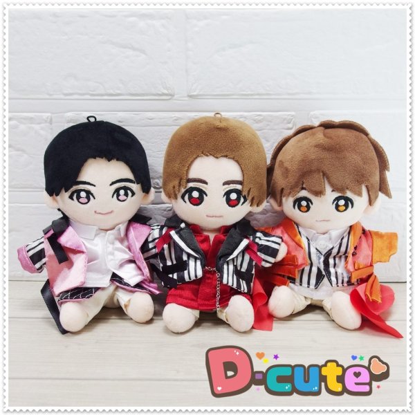 画像4: 【予約受付中】 Hey15thぬいぐるみ サイズ コスチューム 服 縦じまメンカラ 衣装 ピンク担当 hdn762 (4)