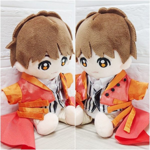 画像2: Hey15thぬいぐるみ サイズ コスチューム 服 縦じまメンカラ 衣装 オレンジ担当 hdn765 (2)