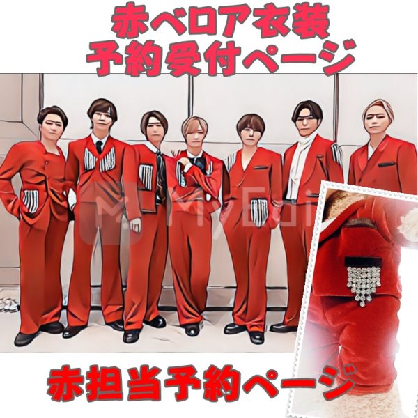 画像1: 【予約受付中】ダッフィー Sサイズ 赤ベロア 服 コスチューム 衣装 影 IM01 (1)