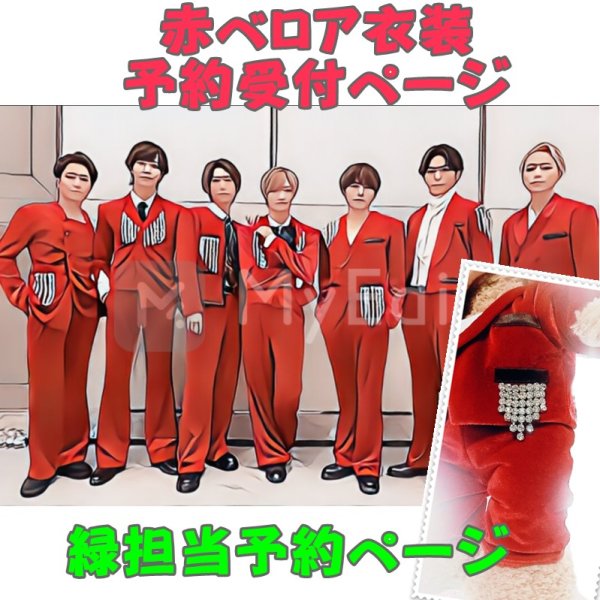 画像1: 【予約受付中】ダッフィー Sサイズ 赤ベロア 服 コスチューム 衣装 基 IM05 (1)