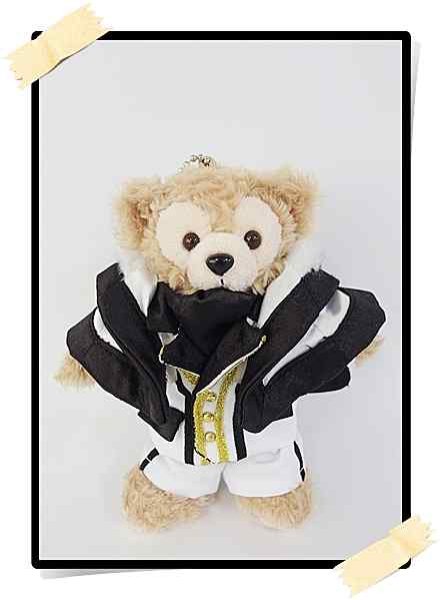 画像1: 【予約受付中 ダッフィー 衣装 ぬいばサイズ (全長14cm)  コスチューム 服 kp101  漆黒 (1)