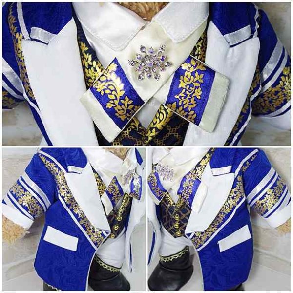 画像3: 【予約受付中】  ダッフィー 衣装 Sサイズ (身長43cm)  紅白 青 王子様 風 コスチューム 服 kp340 (3)