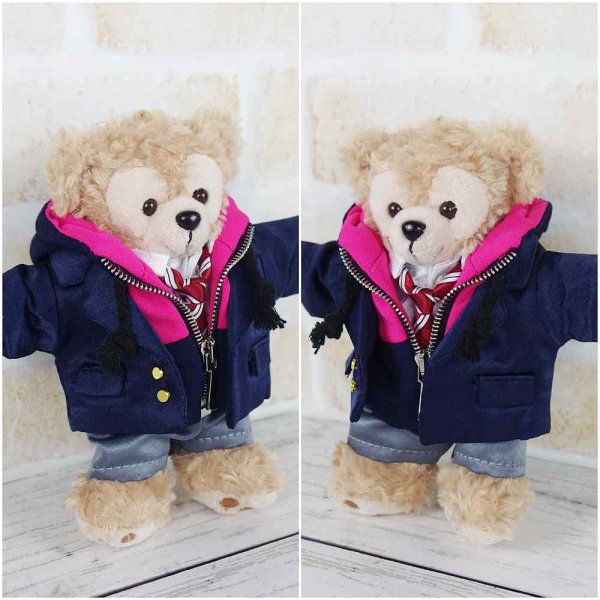 画像2: 【予約受付中】 ダッフィー 衣装 ぬいばサイズ (全長14cm) コスチューム 服 kp386 紫 (2)