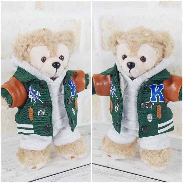 画像2: 【予約受付中】ダッフィー 衣装 ぬいばサイズ (全長14cm) コスチューム 服 紅白 ターコイズブルーkp479 (2)