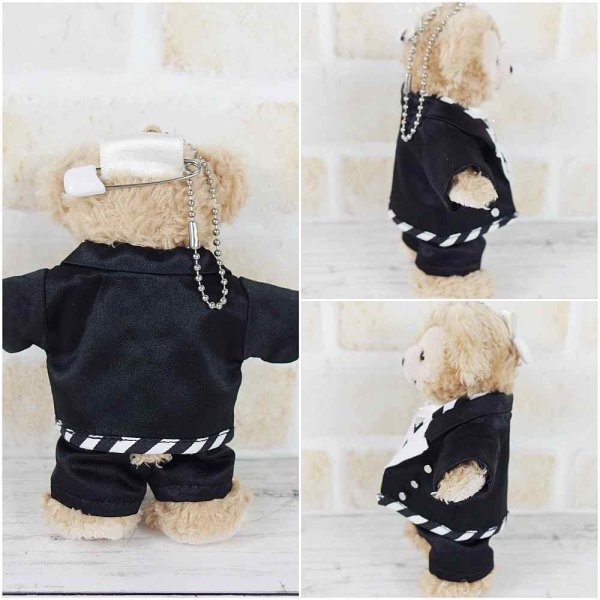 画像2: 【予約受付中】 ダッフィー 衣装 ぬいばサイズ (全長14cm) なにもの MV 風 コスチューム 服 kp564 イエロー (2)