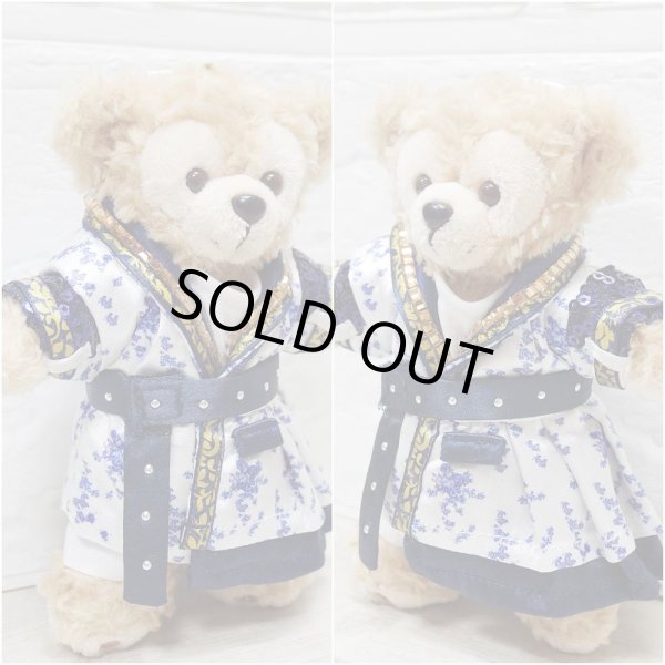 画像2: 【予約受付中】ダッフィー 衣装 ぬいばサイズ (全長14cm) ピース 青い花衣装 コスチューム 服 kp613漆黒 (2)