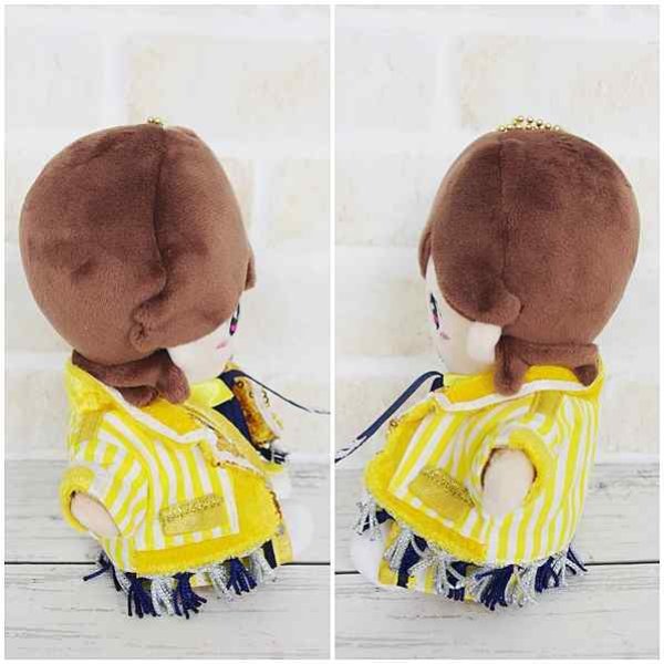 画像4: 【予約受付中】 ちびぬい 衣装 コスチューム 服 na102 黄色シマシマ衣装 ピンク担当 (4)