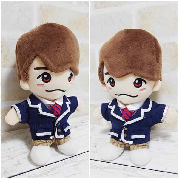 画像2: 【予約受付中】  ちびぬい 衣装 コスチューム 服 na111 紺色 学生 赤担当 (2)