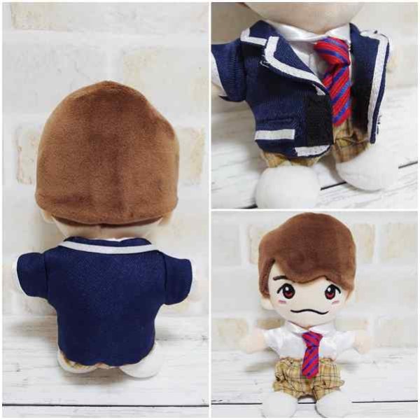 画像3: 【予約受付中】  ちびぬい 衣装 コスチューム 服 na111 紺色 学生 赤担当 (3)