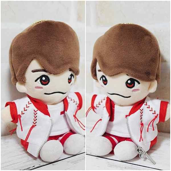 画像2: 【予約受付中】ちびぬい 衣装 コスチューム 服 na261 野球ボール風 衣装 赤担当 (2)