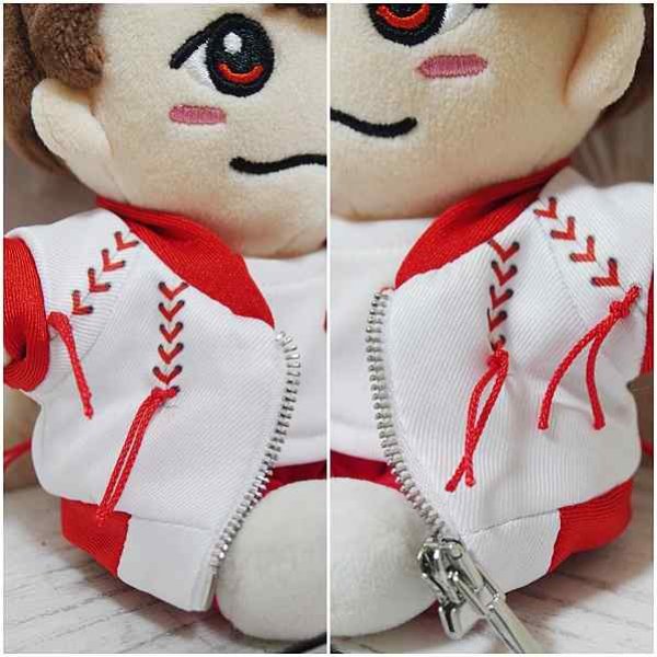 画像3: 【予約受付中】ちびぬい 衣装 コスチューム 服 na261 野球ボール風 衣装 赤担当 (3)