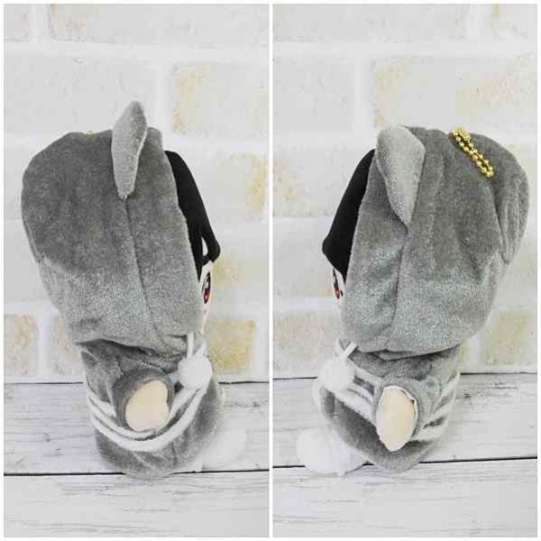 画像3: 【予約受付中】 ちびぬい チェックジャケット お洋 衣装 コスチューム 服 na89 猫 グレー (3)