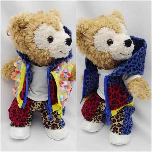 画像2: 【予約受付中】  ダッフィー&ジェラトーニ 衣装 ポーチサイズ (身長28cm) 2013 NEW 豹柄 コスチューム 服 new02 手 (2)