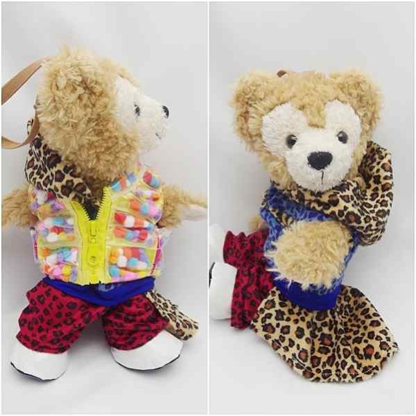 画像2: 【予約受付中】 ダッフィー&ジェラトーニ 衣装 ポーチサイズ (身長28cm) 2013 NEW 豹柄 コスチューム 服 new06 小 (2)