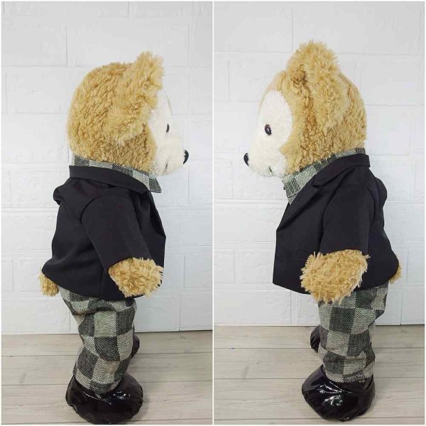 画像3: ダッフィー 衣装 Sサイズ (身長43cm) Number 風 チェック コスチューム 服 Ni03 (3)