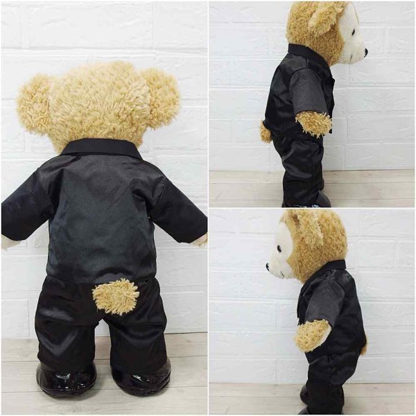 画像4: ダッフィー 衣装 Sサイズ (身長43cm) LIVE 黒ジャケット コスチューム 服 Ni20 (4)