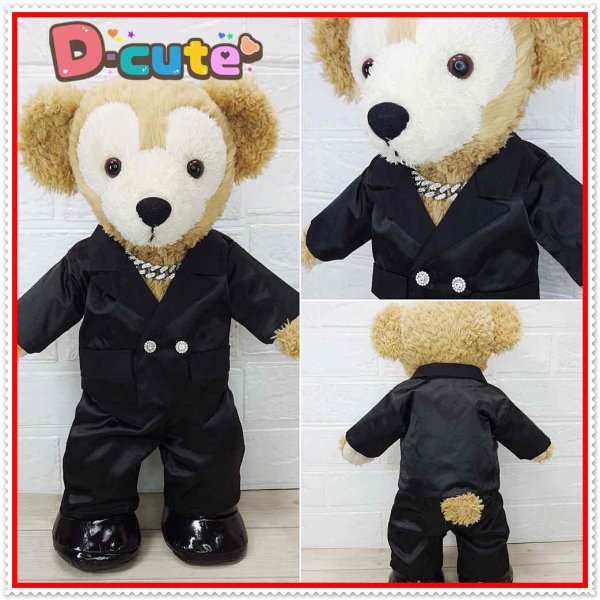 画像5: ダッフィー 衣装 Sサイズ (身長43cm) LIVE 黒ジャケット コスチューム 服 Ni20 (5)