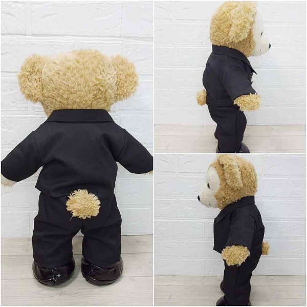 画像3: 【予約受付中】ダッフィー 衣装 Sサイズ (身長43cm) LIVE 黒ジャケット コスチューム 服 Ni22 (3)