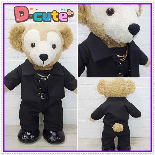 画像4: 【予約受付中】ダッフィー 衣装 Sサイズ (身長43cm) LIVE 黒ジャケット コスチューム 服 Ni22 (4)