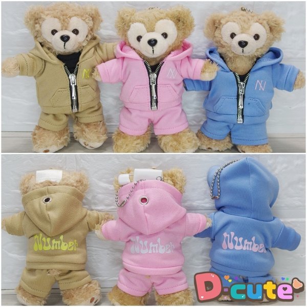 画像5: ダッフィー 衣装 ぬいばサイズ ジャージ コスチューム 赤 Ni63 (5)