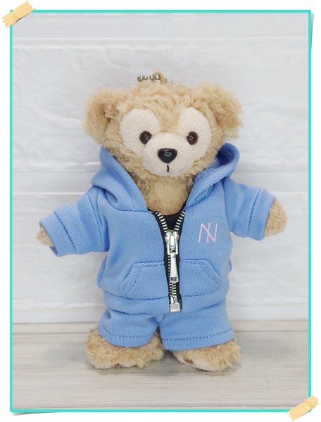 画像1: ダッフィー 衣装 ぬいばサイズ ジャージ コスチューム 緑 Ni64 (1)