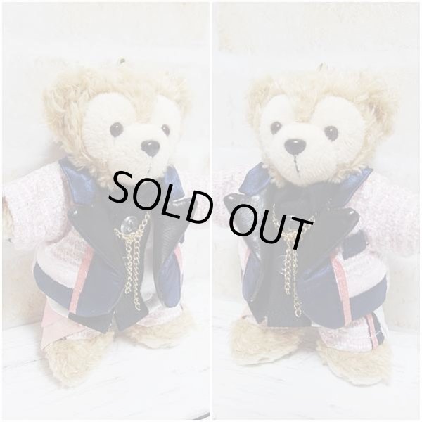 画像2: 【予約受付中】ダッフィー ぬいばサイズ (14cm) ツイード衣装 snow 風コスチューム 服 担当ピンク sn102 (2)