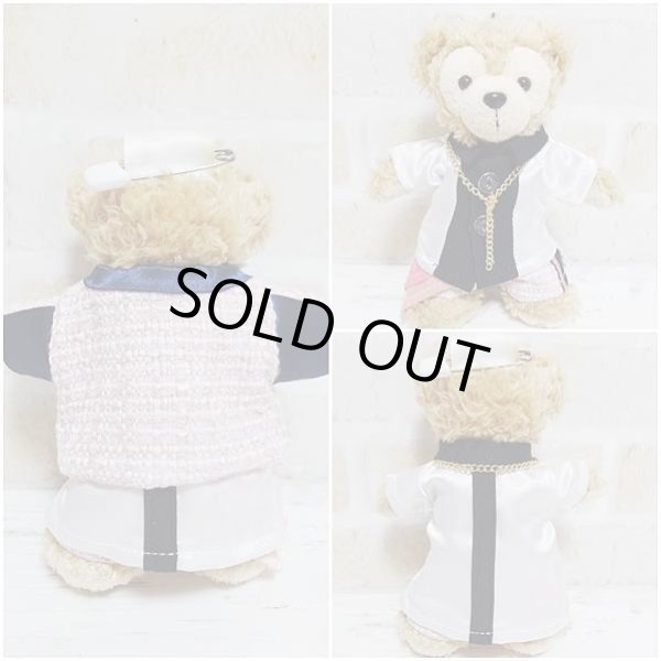 画像4: 【予約受付中】ダッフィー ぬいばサイズ (14cm) ツイード衣装 snow 風コスチューム 服 担当ピンク sn102 (4)