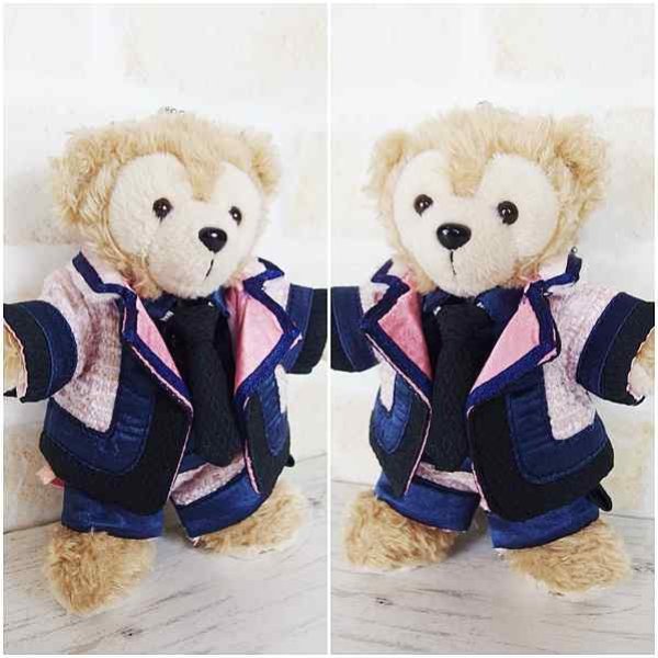 画像2: 【予約受付中】 ダッフィー ぬいばサイズ (14cm) ツイード衣装 snow 風コスチューム 服 担当緑 sn104 (2)